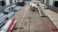 Piezas de estructura de acero listas para envío