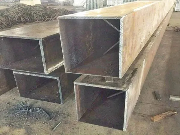 Columnas y vigas tipo caja de acero
