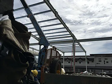 Proyecto de reforzamiento de cimentación para almacén metálico en Filipinas